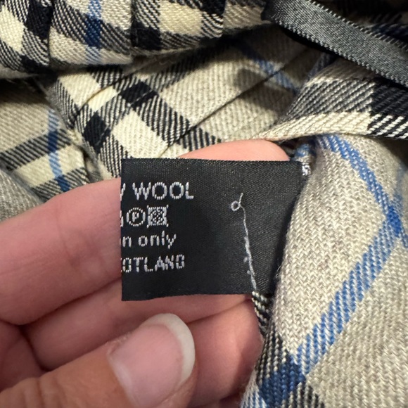 Burberry Checkered A-Line Skirt - Black, Gray, and Blue - Picture 7 of 8